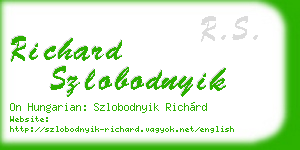 richard szlobodnyik business card